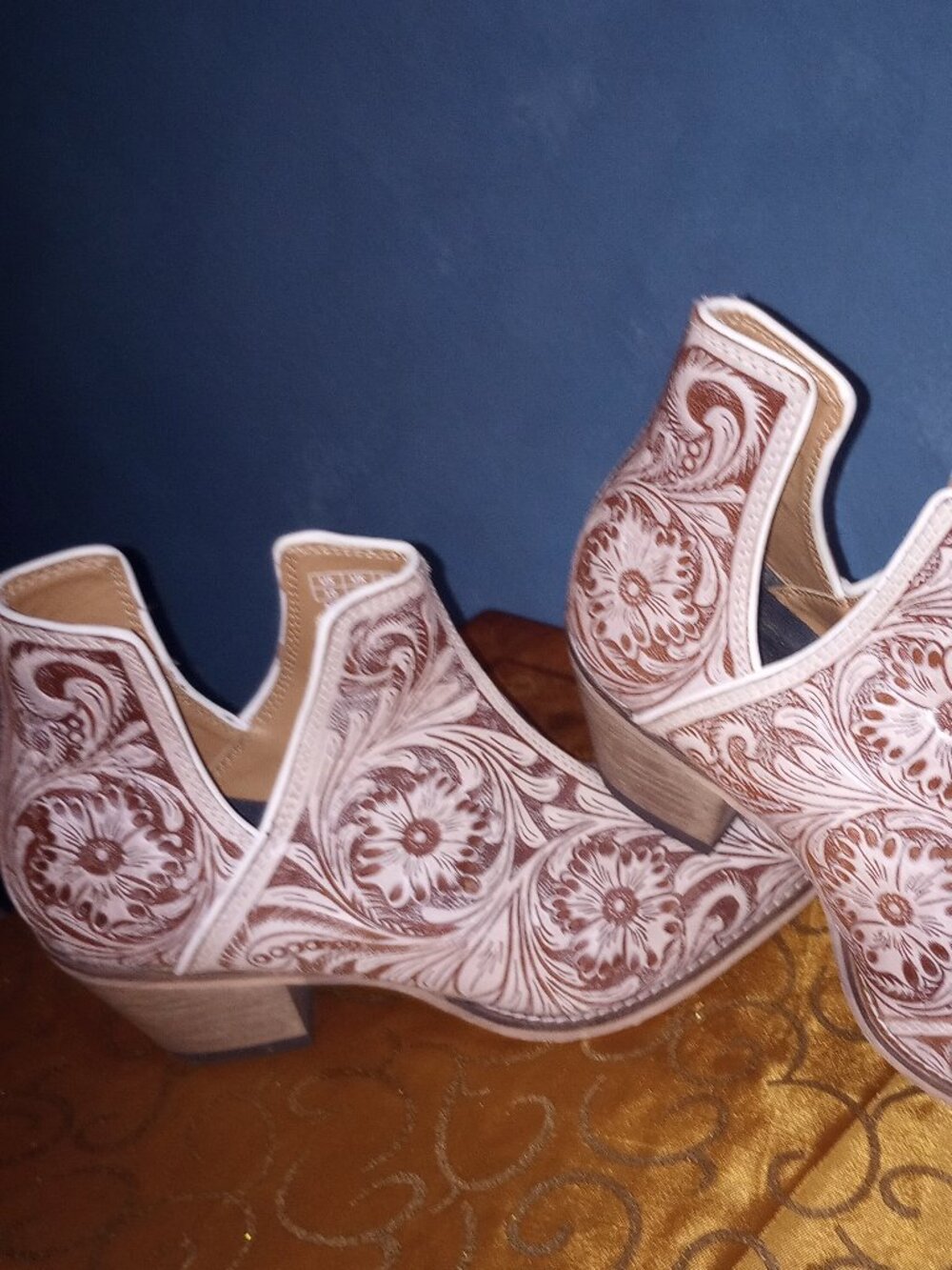Myra Charm Moxie Hand Tooled Woman's Western Booties